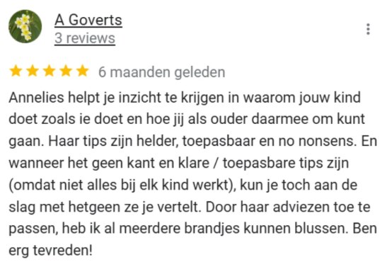 Bericht van een ouder over WOW! Opvoedcoaching (19)
