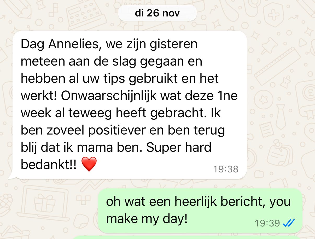 Bericht van een ouder over WOW! Opvoedcoaching (8)