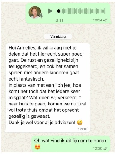 Bericht van een ouder over WOW! Opvoedcoaching (13)