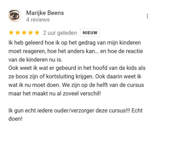 Bericht van een ouder over WOW! Opvoedcoaching (5)