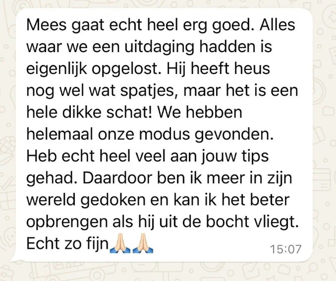 Bericht van een ouder over WOW! Opvoedcoaching (9)
