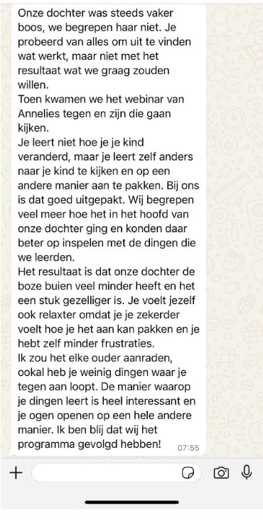 Bericht van een ouder over WOW! Opvoedcoaching (21)