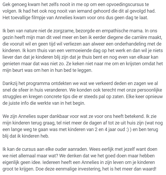 Bericht van een ouder over WOW! Opvoedcoaching (12)