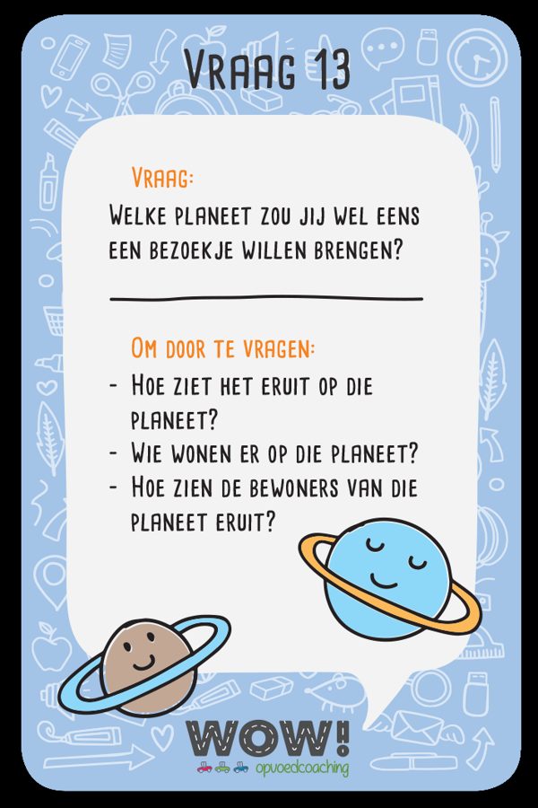 Voorbeeld van een vraagkaart