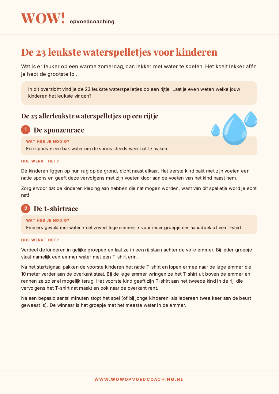 Bonus 2: De 23 leukste waterspelletjes voor kinderen